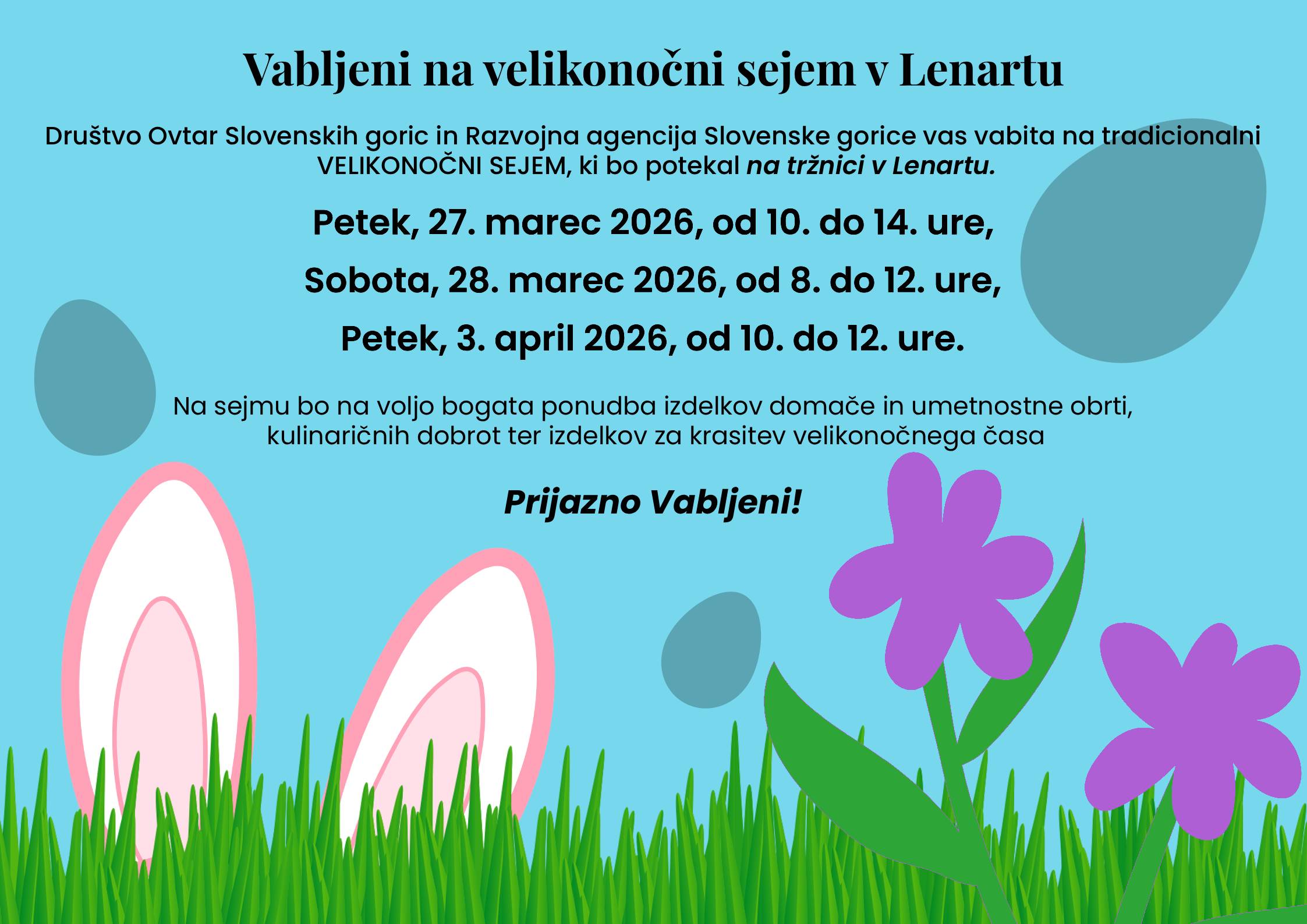 Vabilo velikonočni sejem 2026