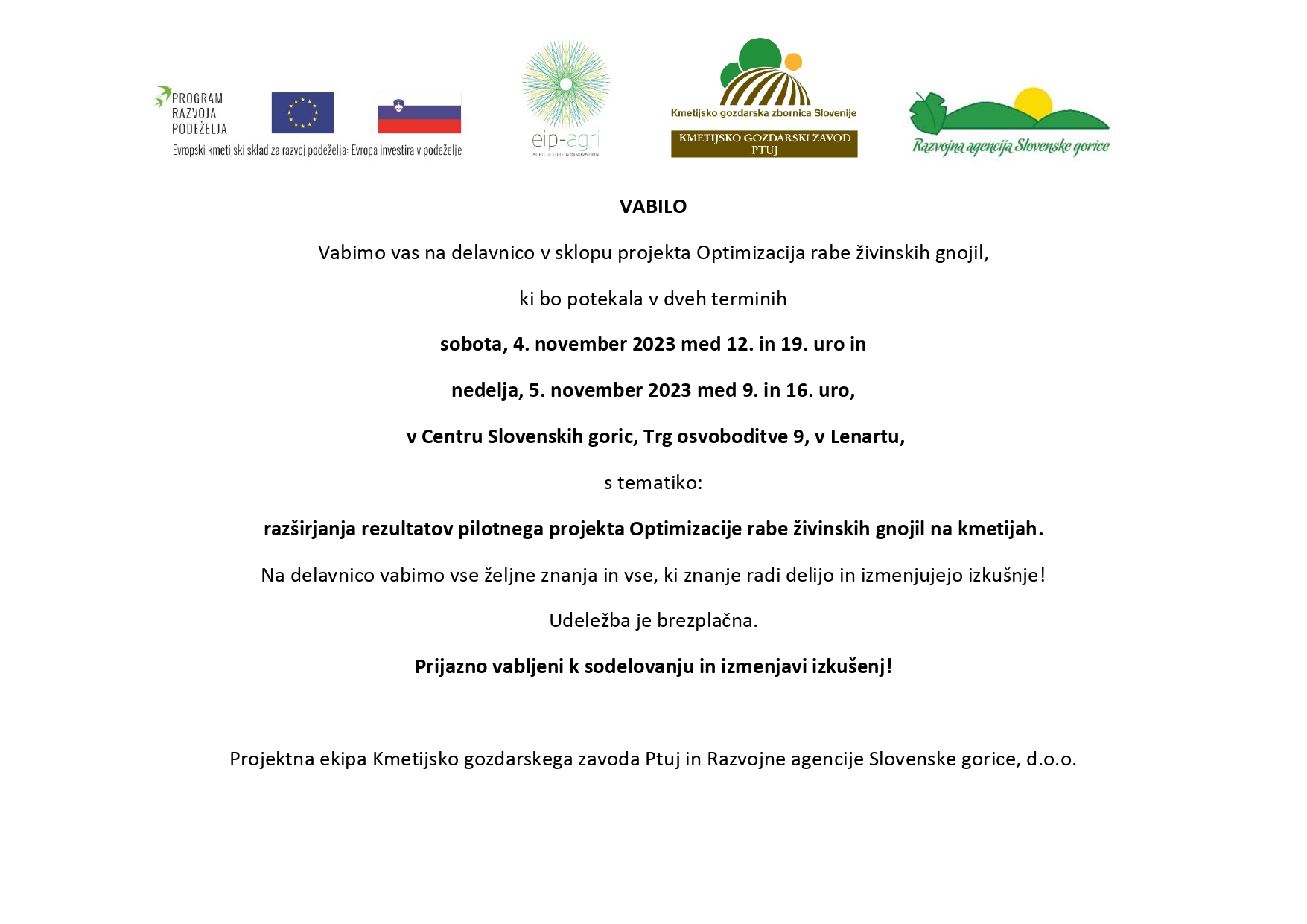 Vabilo na delavnico EIP Oprimizacija Lenart page 0001