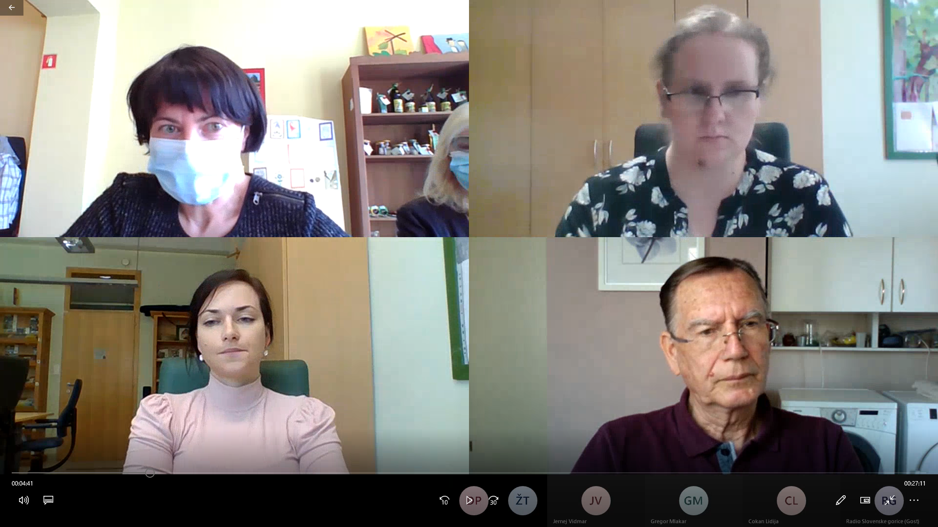 Ekranska slika z novinarske konference 10.3.2021
