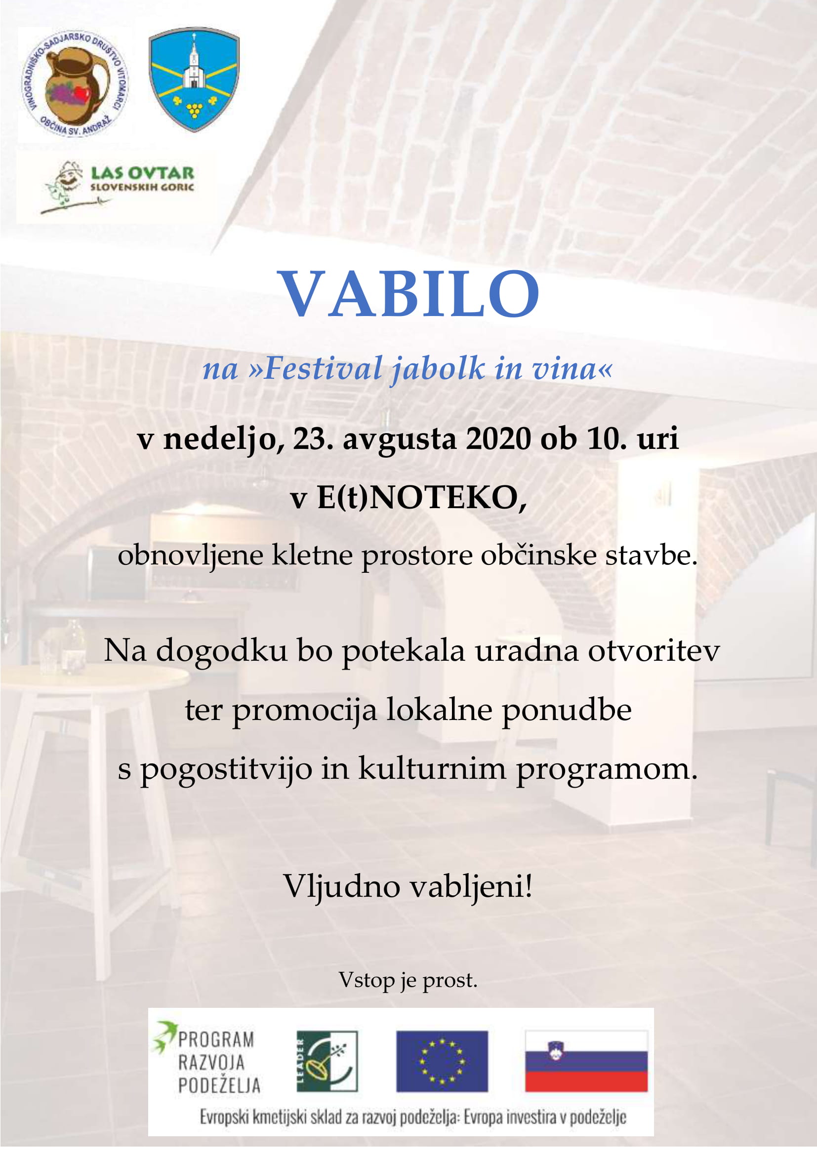 vabilo VSD EtNOTEKA